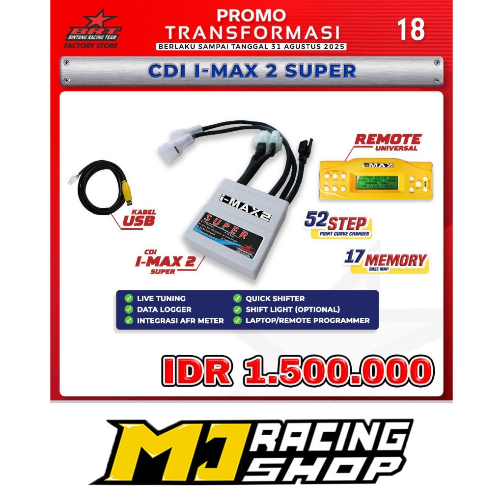 CDI IMAX 2 BRT SUPER 52 STEP JUPITER MX 135 OLD NEW LAMA BARU 4SPEED 5SPEED