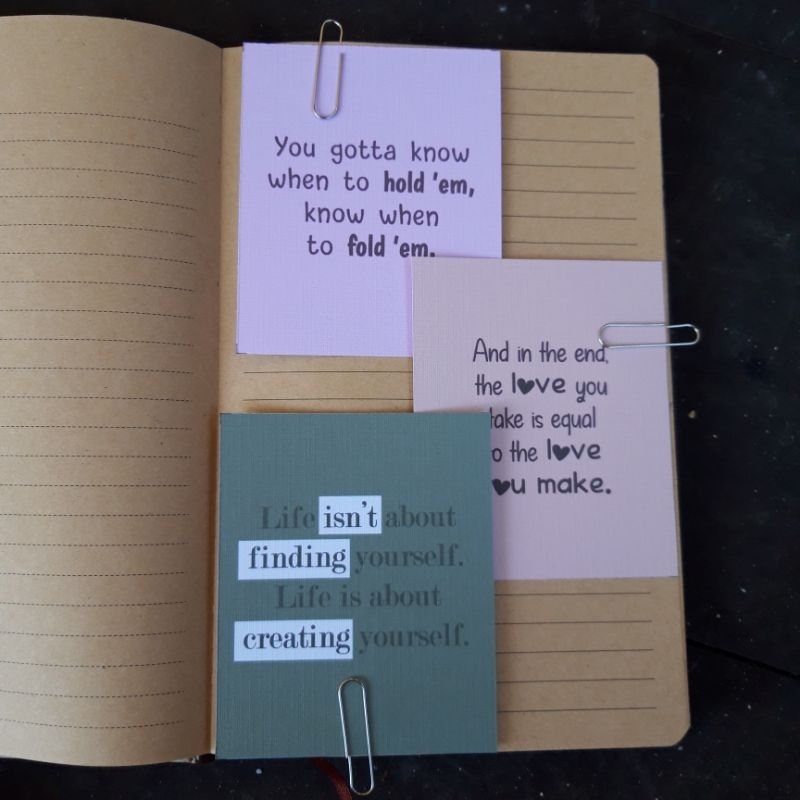 

[8 PCS] Quotes Card Kertas Motivasi-Kertas Dekorasi-Mini Quotes Motivation Card for Freebies