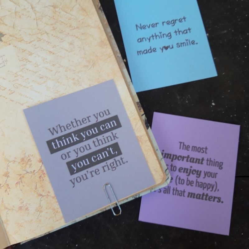 

Quotes Card Kertas Motivasi-Kertas Dekorasi-Mini Quotes Motivation Card for Freebies