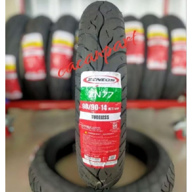 BAN BELAKANG TUBLES VARIO 110 / 125 BEAT BEAT FI UKURAN 90/90-14 MEREK ZENEOS ZN77