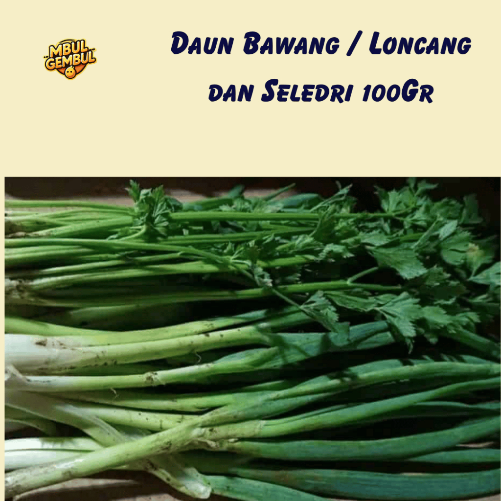 

Daun Bawang (Loncang) dan Seledri Segar 100 Gram – Pelengkap Masakan yang Harum dan Segar
