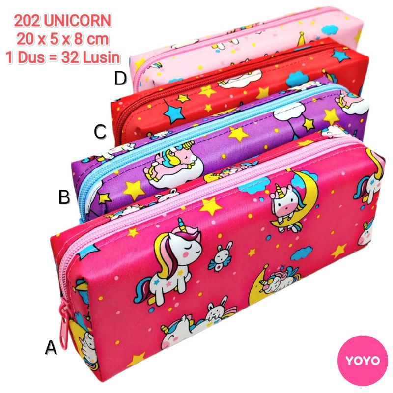 

YOYO Tempat Pensil Aesthetic UNICORN Tempat Pensil Anak Perempuan Lucu