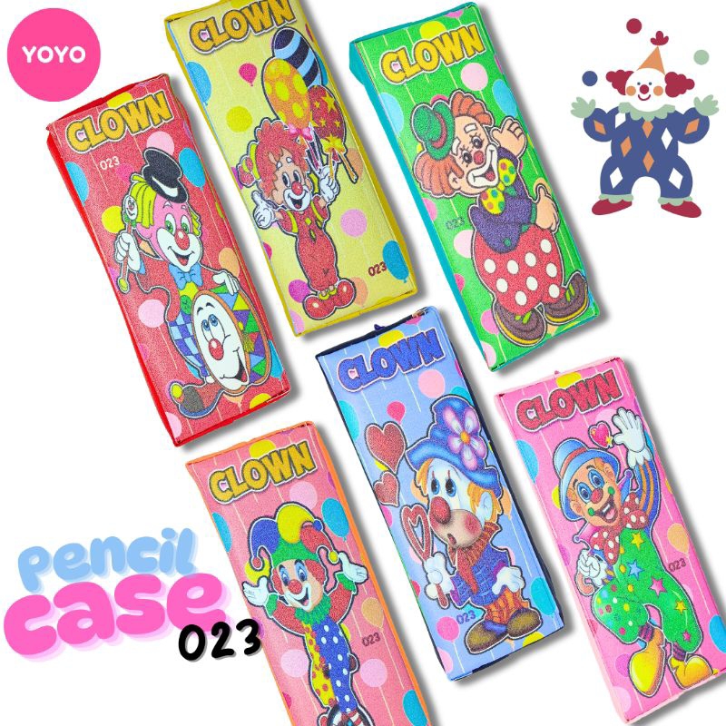

YOYO Tempat Pensil Karakter BADUT CLOWN 023 Lucu Zipper Resleting