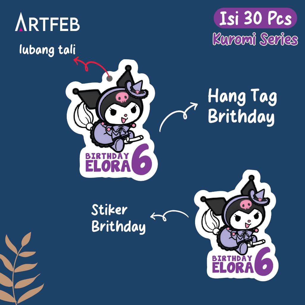 

Cetak (30pcs)cetak Hang tag & stiker ulang tahun karakter kuromi/label tag ulang tahun murah/hang tag ulang tahun/tag souvenir ulang tahun/stiker nama ualang tahun/diecut stiker