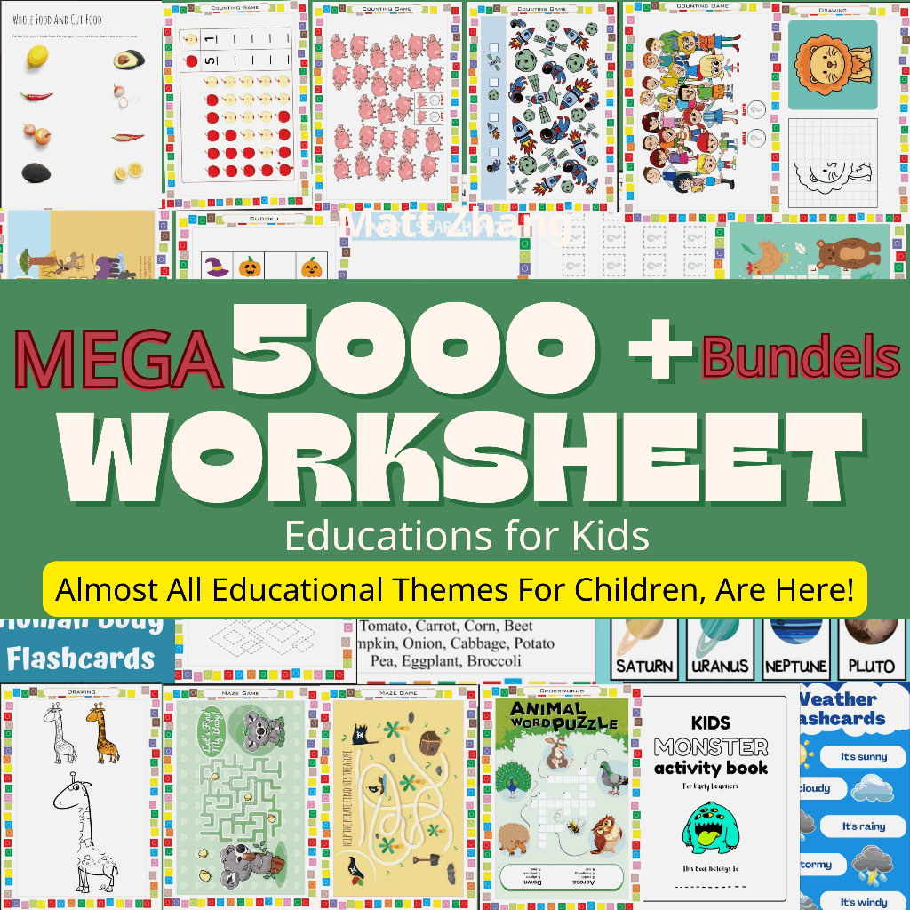 

5000+ Worksheet Edukasi Untuk Anak Dengan Berbagai Tema Buku Menggambar Mewarnai Memotong Menempel Produk Digital