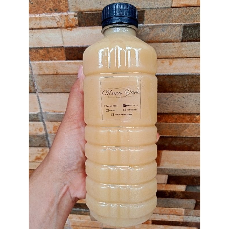 

jamu tradisional beras kencur botol 500ml |meredakan batuk |gula asli | asam Jawa | by mama yani