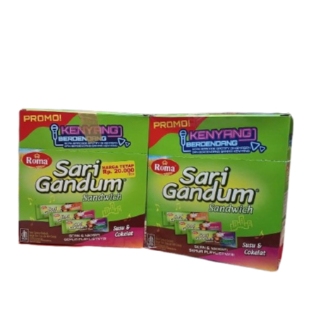 

Roma Sari Gandum Sandwich Coklat box isi 12 pcs