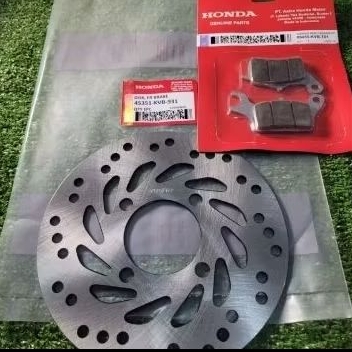 paket piringan cakram plus kampas cakram beat / vario / scoopy / vario 125 150 (KUALITAS ORIGINAL)