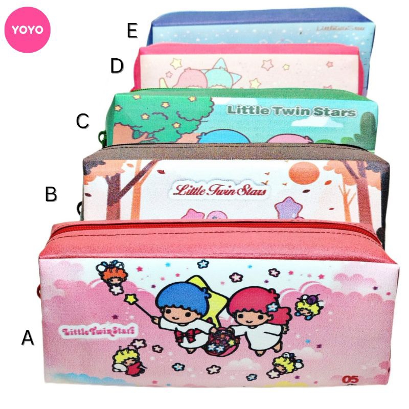 

YOYO Tempat Pensil Karakter LITTLE TWIN STARS 05 JUMBO Lucu Zipper Resleting
