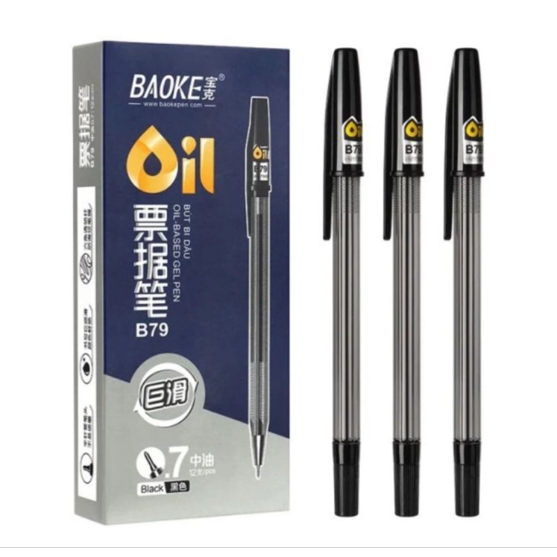 

Pen / Pena / Ballpoint / Ballpen Baoke 0,7 mm B-79 (Per Lusin)