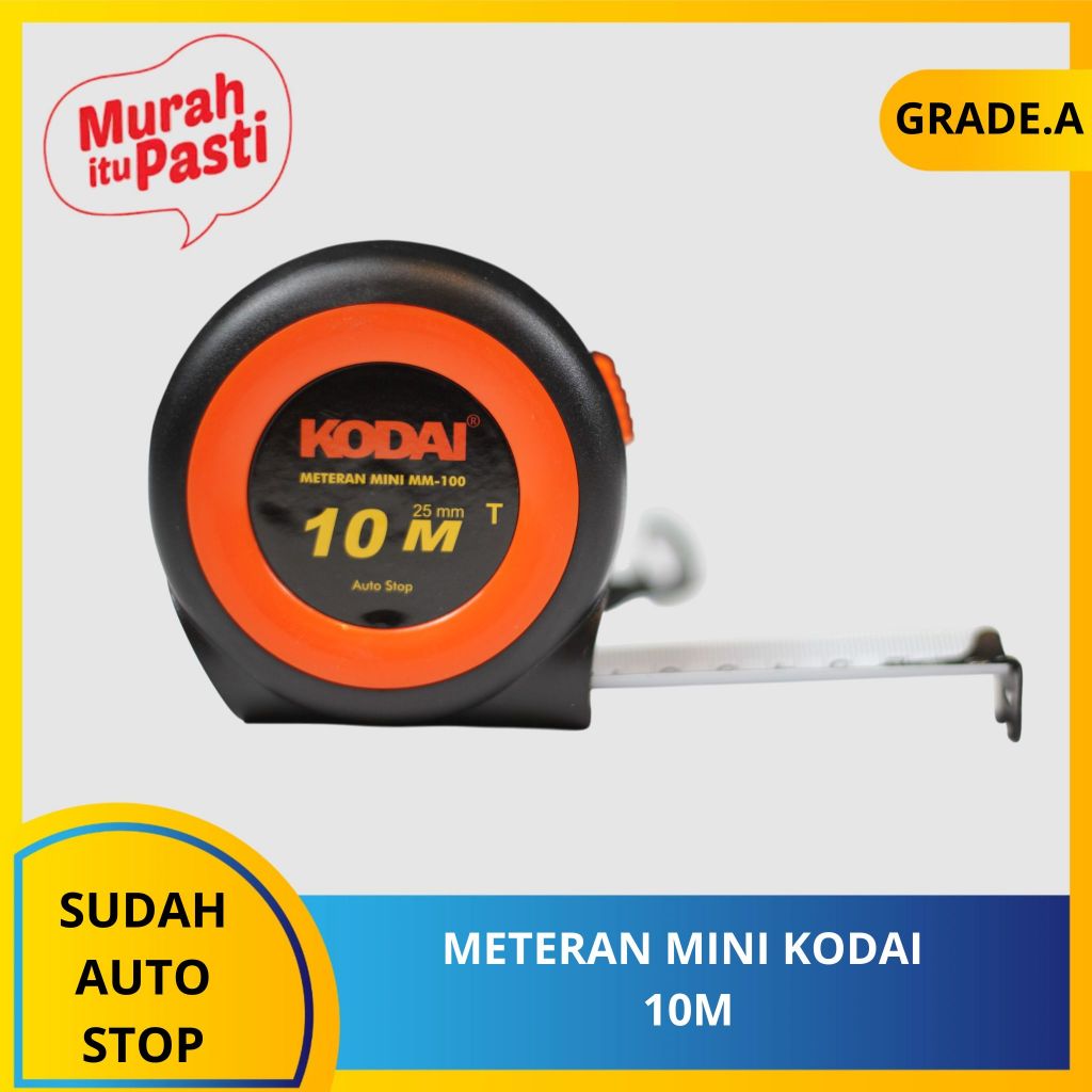 METERAN MINI KODAI 10M - meteran tukang bangunan 10 meter. [A][#METERAN]