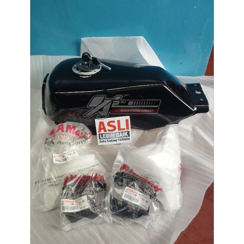 Tangki kotak Scorpio G hitam polos original