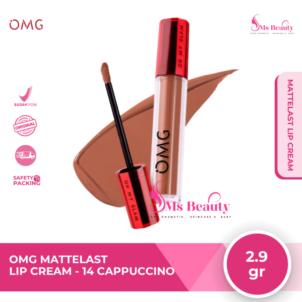 OMG Oh My Glam Matte Kiss Lip Cream  No 14 Cappucino
