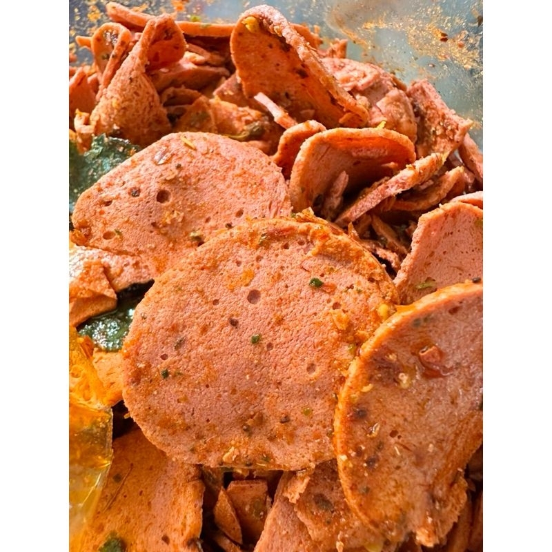 

Sosreng / sosis goreng pedas cikruh daun jeruk