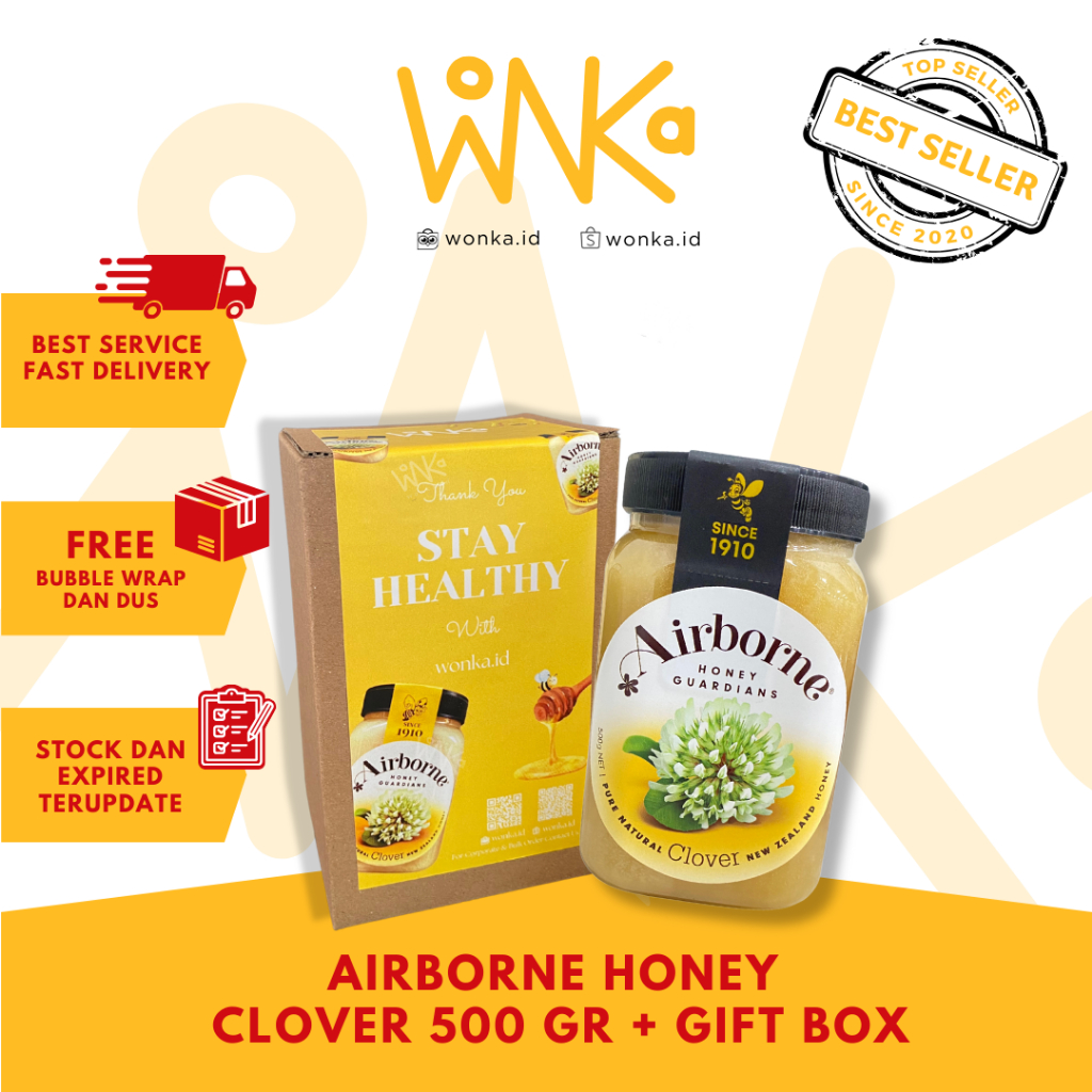 

QH Airborne Madu Clover 500 gr - New Zealand Honey - Antibiotik Alami
