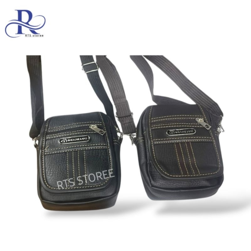 tas slempang pria anti air/tas slempang pria kulit sintetis