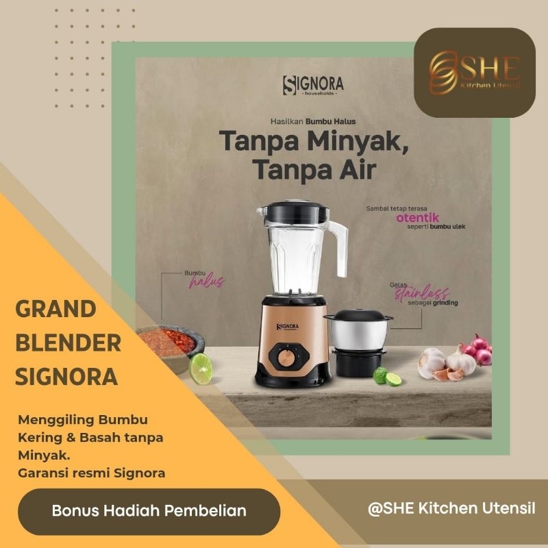 Blender Signora Grand Blender bumbu kering dan basah