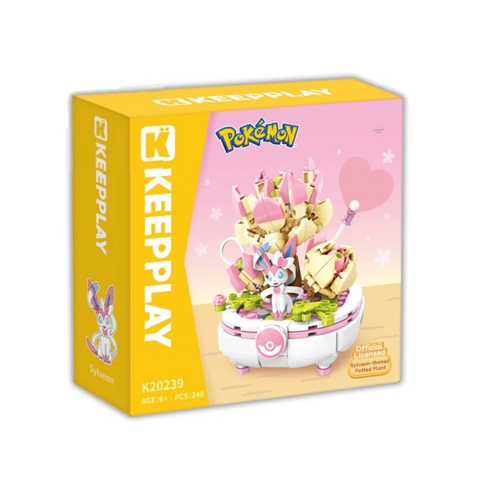 Keeppley Bricks Figure Potted Plant Sylveon Themed