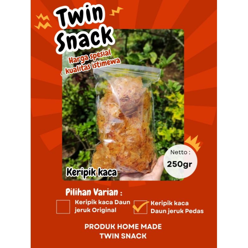 

Keripik kaca pedas 250gr gurih pedas