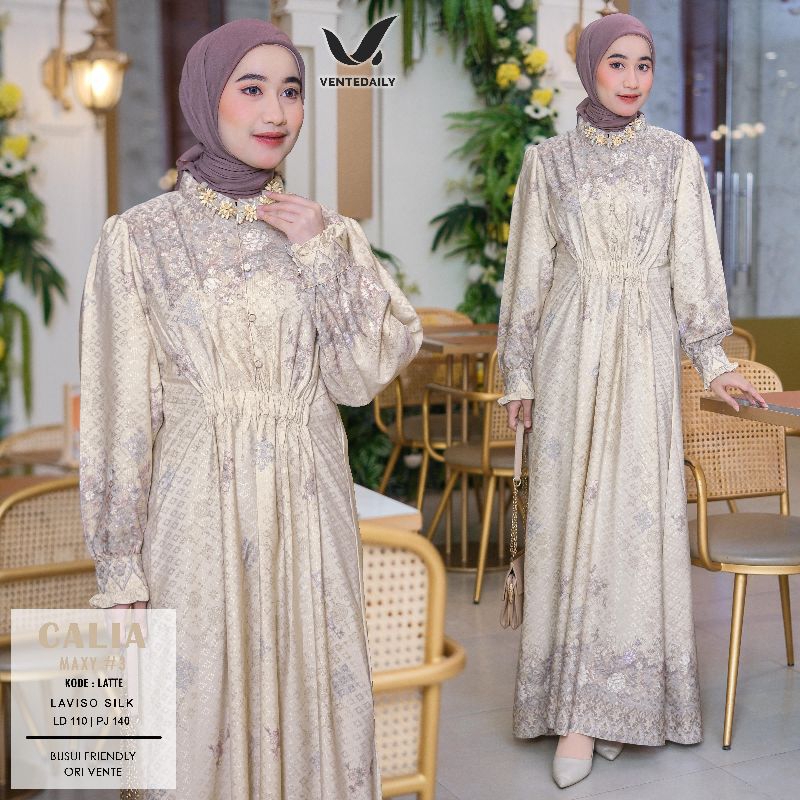 CALIA MAXY ORI BY VENTE DAILY GAMIS SILK PREMIUM GAMIS MOTIF VENTE GAMIS PREMIUM GAMIS KONDANGAN