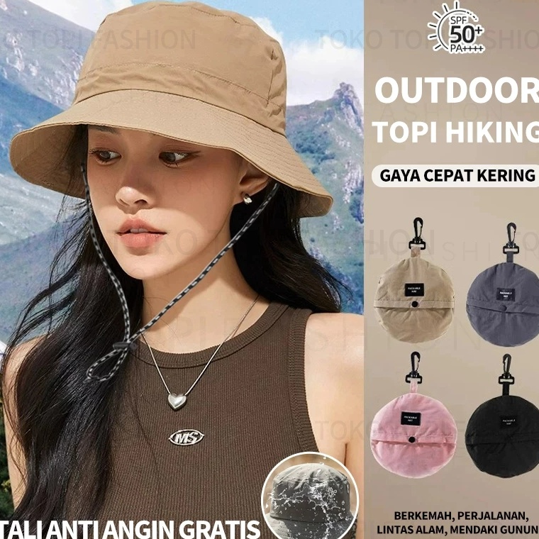 55TOP SALE Bucket hat impor topi wanita korea Dapat dilipat topi dewasa wanita murah dapat disesuaik