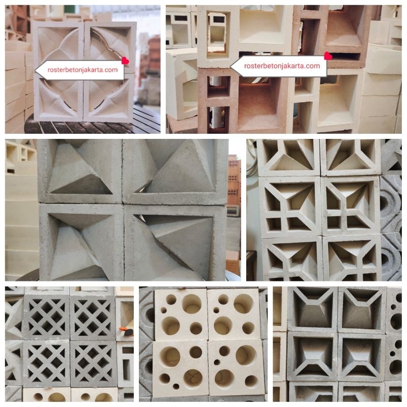 Roster Beton Lubang Angin Dekorasi Dinding