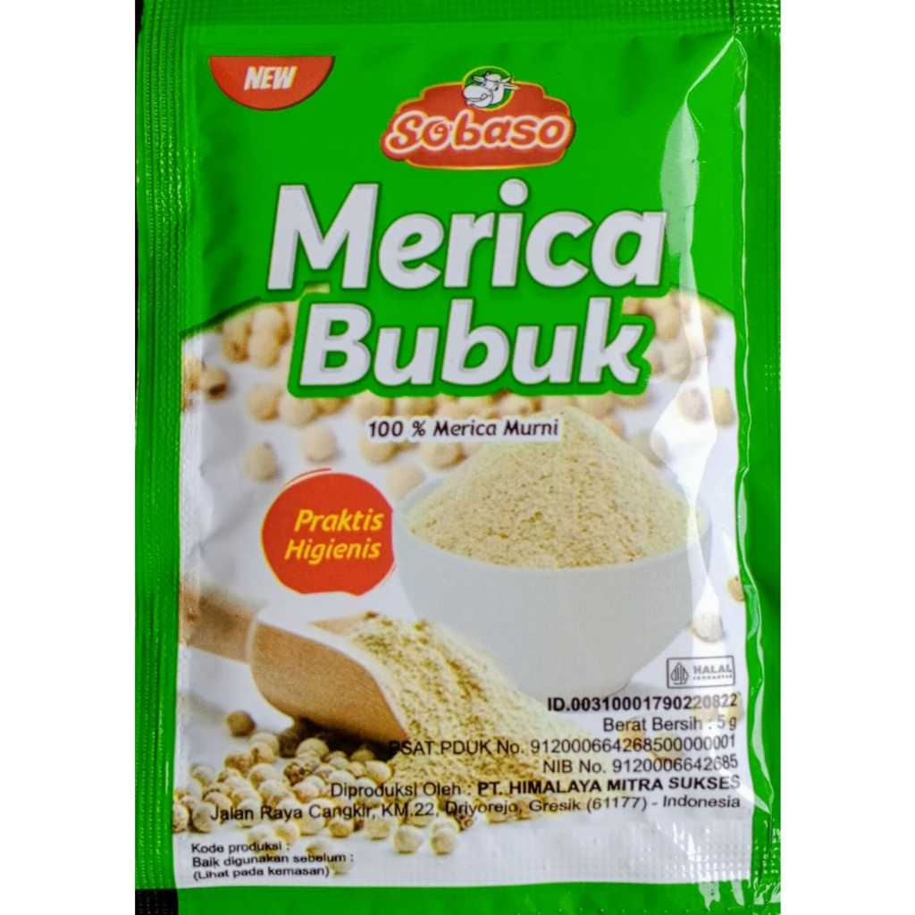 

Merica bubuk Sobaso 5 gr isi 12 pcs