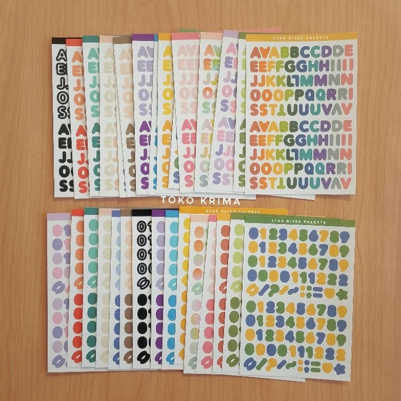 

Stiker Huruf Abjad Alfabet Alphabet A-V Sticker Angka Number Warna Warni
