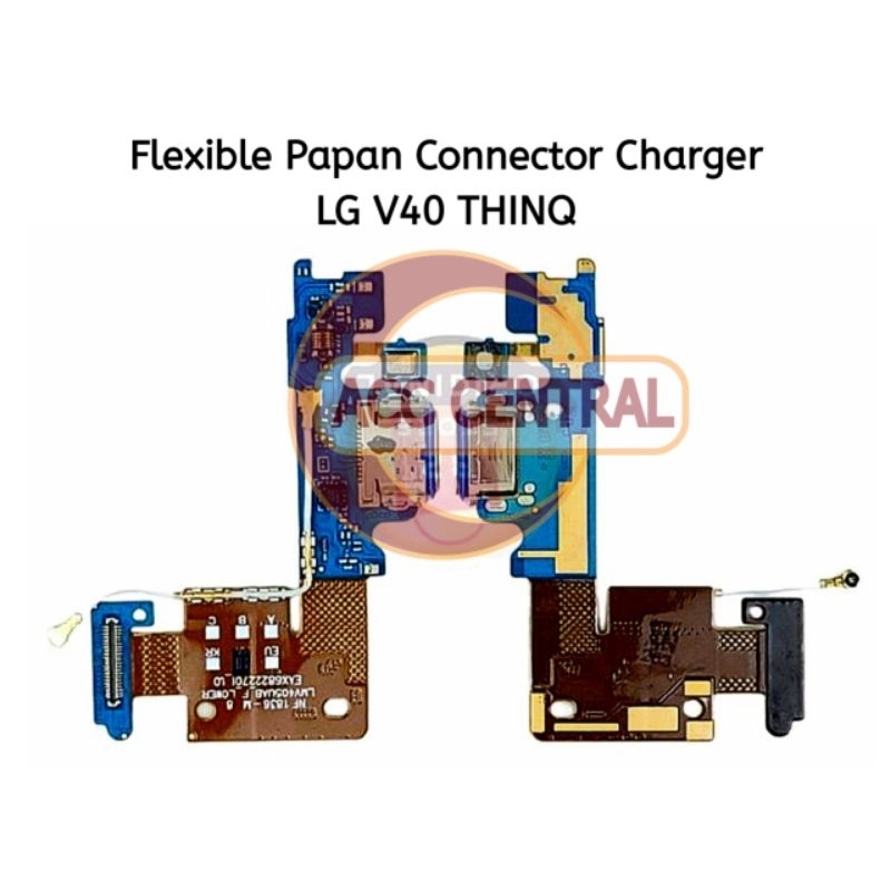 Flexible Papan Konektor Charger LG V40 ThinQ Original - Flexibel Con Cas Connector