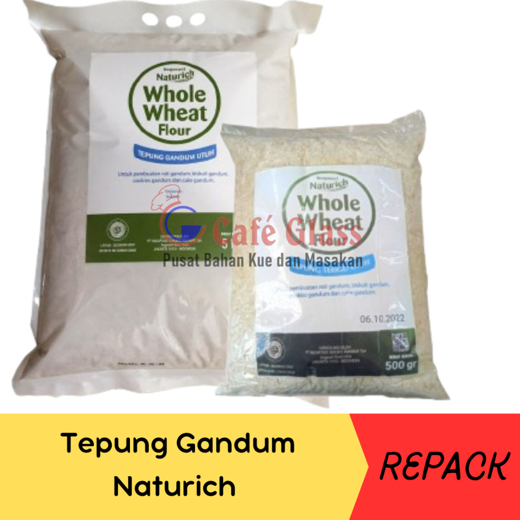 

Tepung Gandum Naturich - Whole Wheat Repack-500Gr