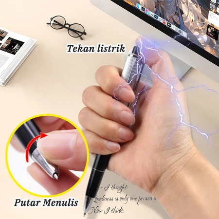 Alat Prank Pen Shock Alat Prank Mainan Pulpen 2fungsi 2in1 Prank Buat Lelucon