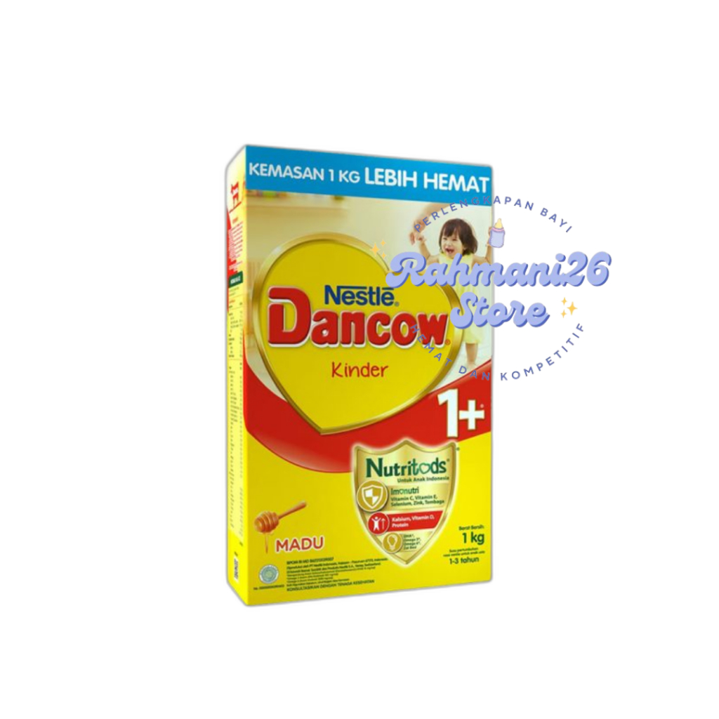 Nestle Dancow 1+ Susu Formula / Dancow 1kg Madu Vanila / Susu formula Dancow 1+