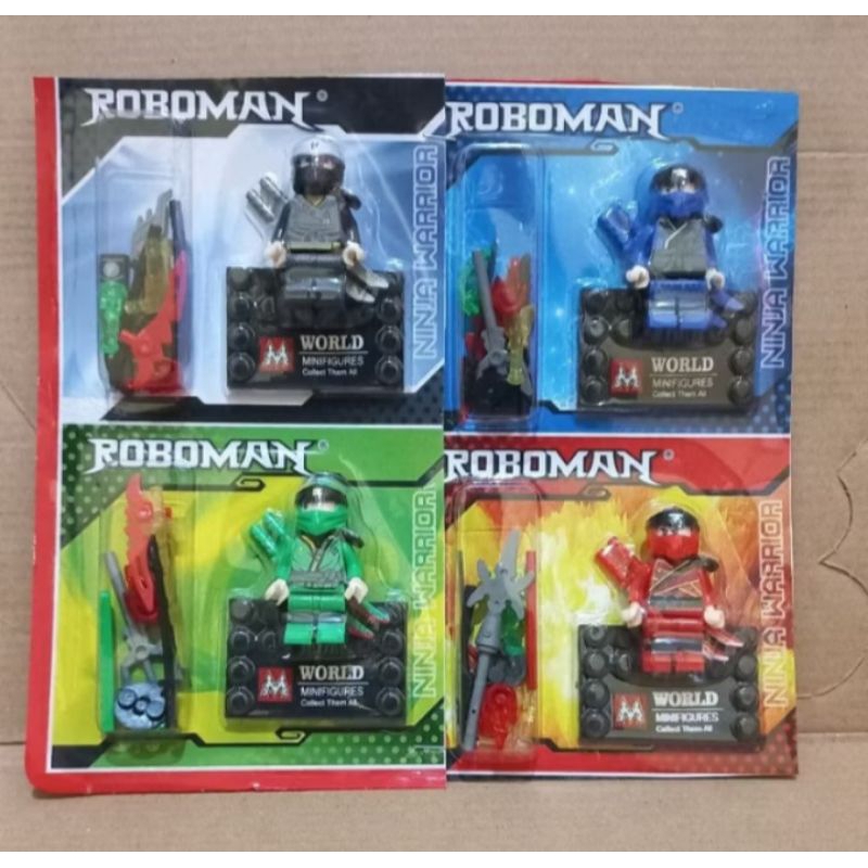 Mainan anak robot ninja warior / Roboman / brick ninja warior 4pcs