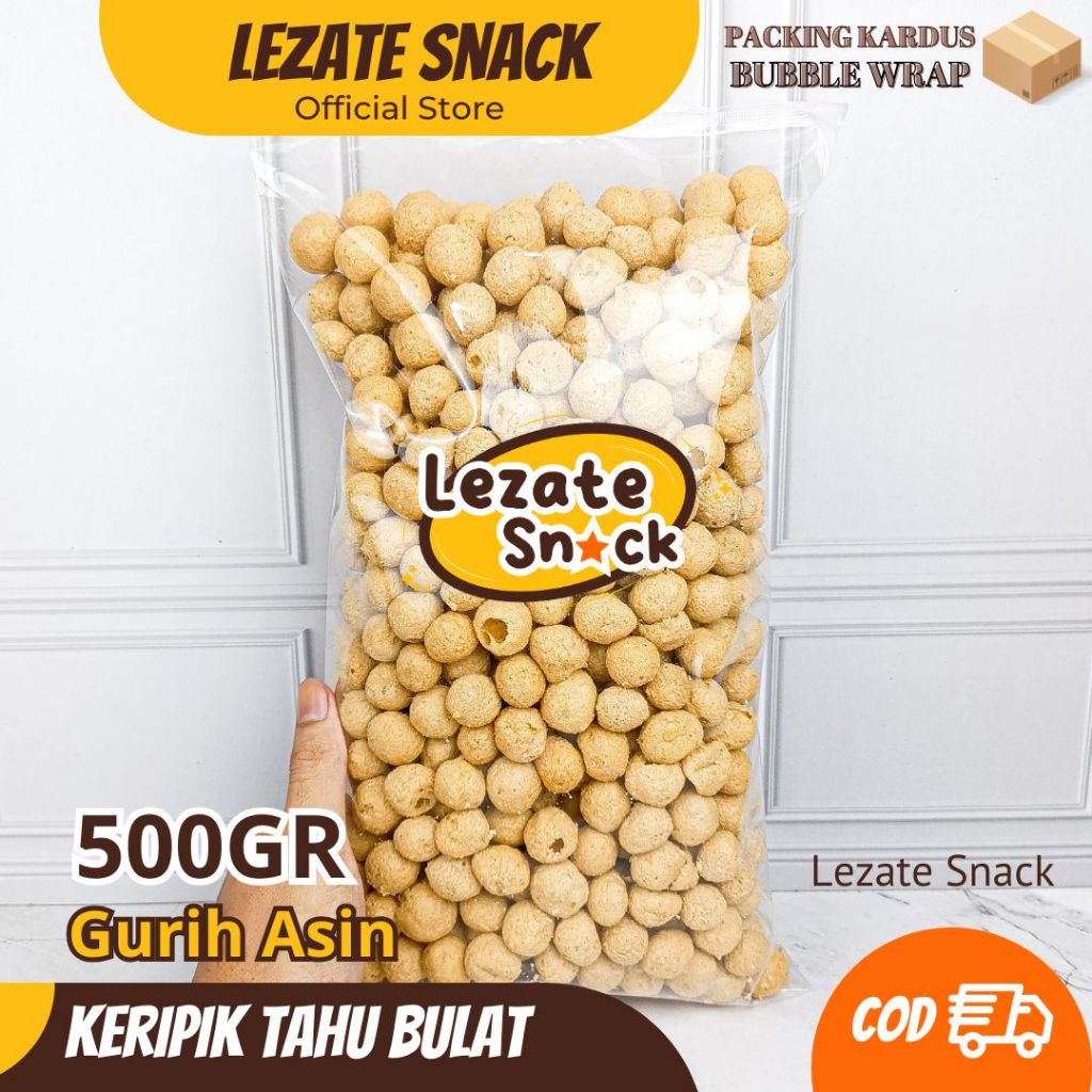 

Keripik Tahu Bulat Mini 500GR Kiloan Murah Gurih Renyah Enak / Kripik Tahu Walik Bentuk Bulat Pong Rasa Asin khas Bangka Lezate