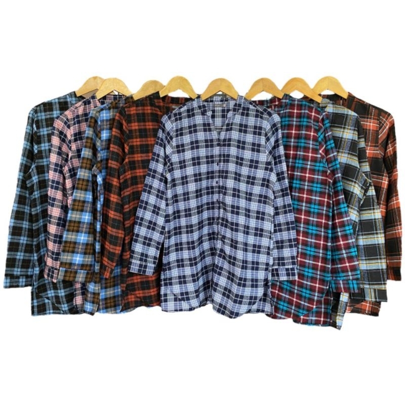 Tunik Kemeja Flanel Wanita