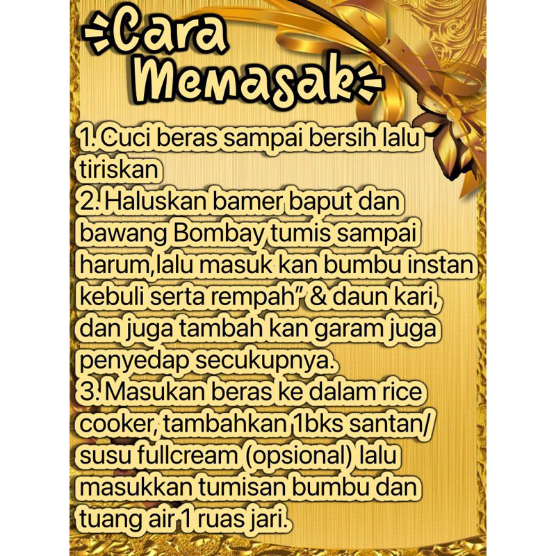 

Promo 7.7 paket kebuli 1kg lengkap + BOMBAY premium organic masakan arab india beras basmati