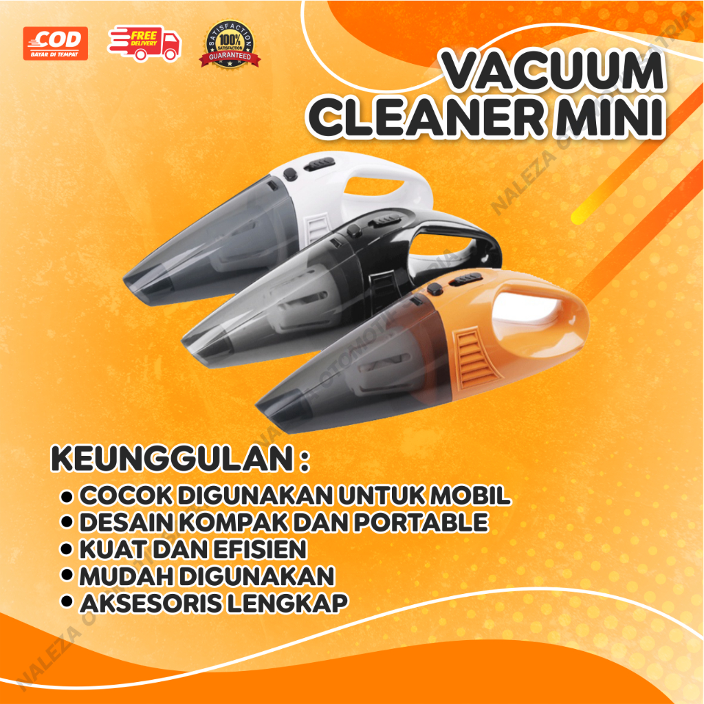 BEST SALE Vacuum Cleaner Mini Penyedot Debu - Vacuum Cleaner Mini Mobil Efisien & Daya Sedot Kuat