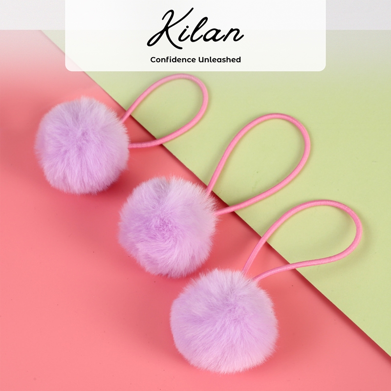 HUMAIRA Ikat Rambut Pompom Bulu - CC037