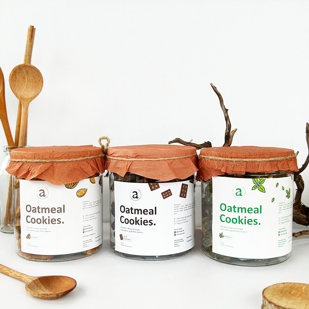 

ALAMEE Oatmeal Cookies - Cemilan Almond Matcha Dark Choco Snack Kue Sehat Healthy Snack Cookie 225gr