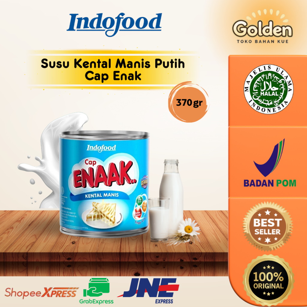 

SUSU KENTAL MANIS CAP ENAAK KALENG PUTIH 370 GR - KRIMER CAP ENAK / SUSU KENTAL MANIS ENAAK KALENG