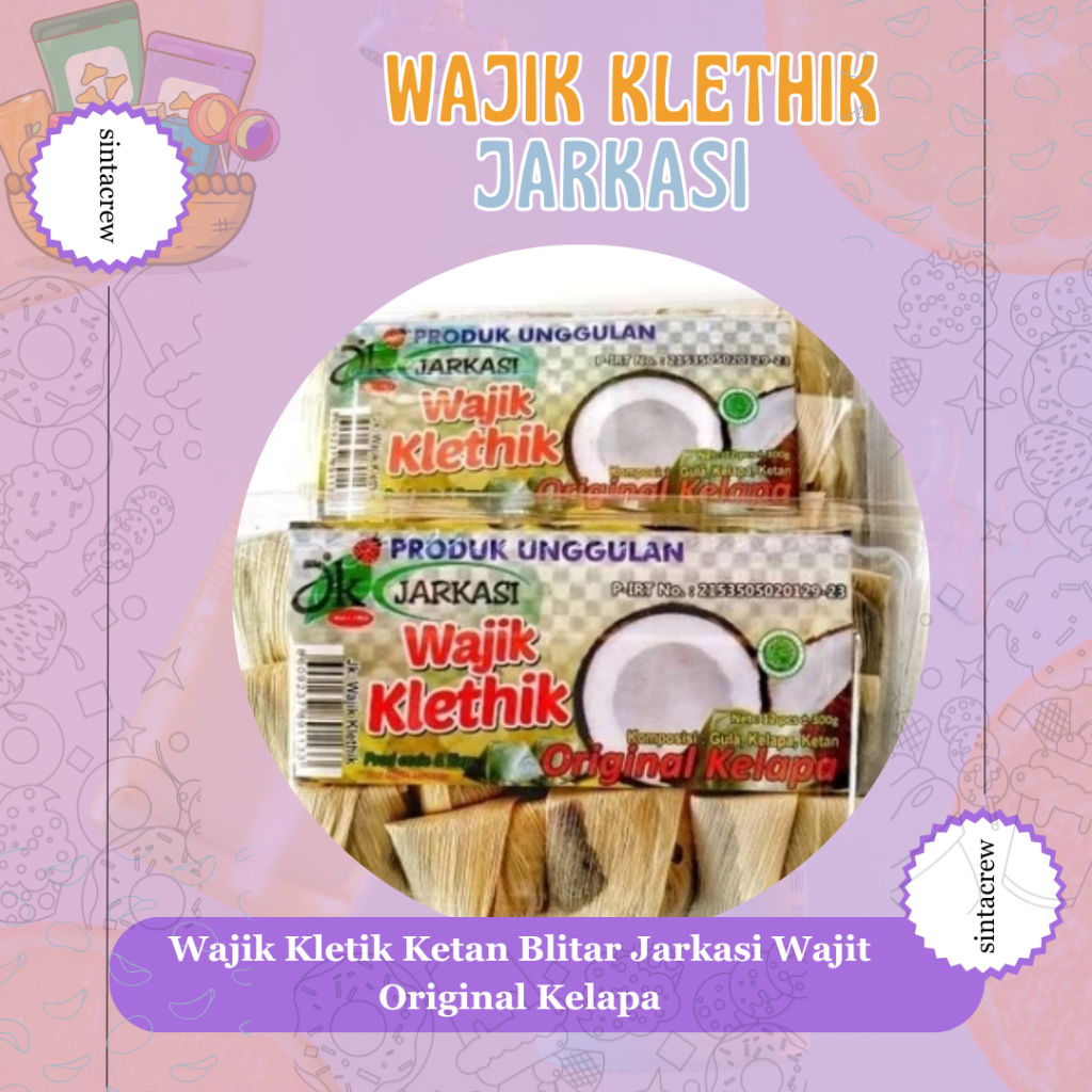 

Wajik Kletik Ketan Blitar Jarkasi Wajit Original Kelapa