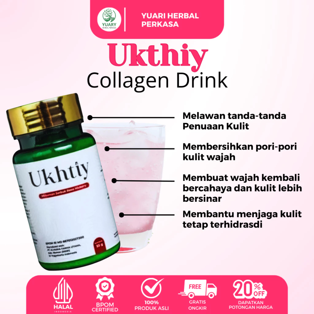 Ukhtiy Collagen Original - mencegah penuaan dini - memudarkan flek hitam (bisa cod) ukhtiy collagen