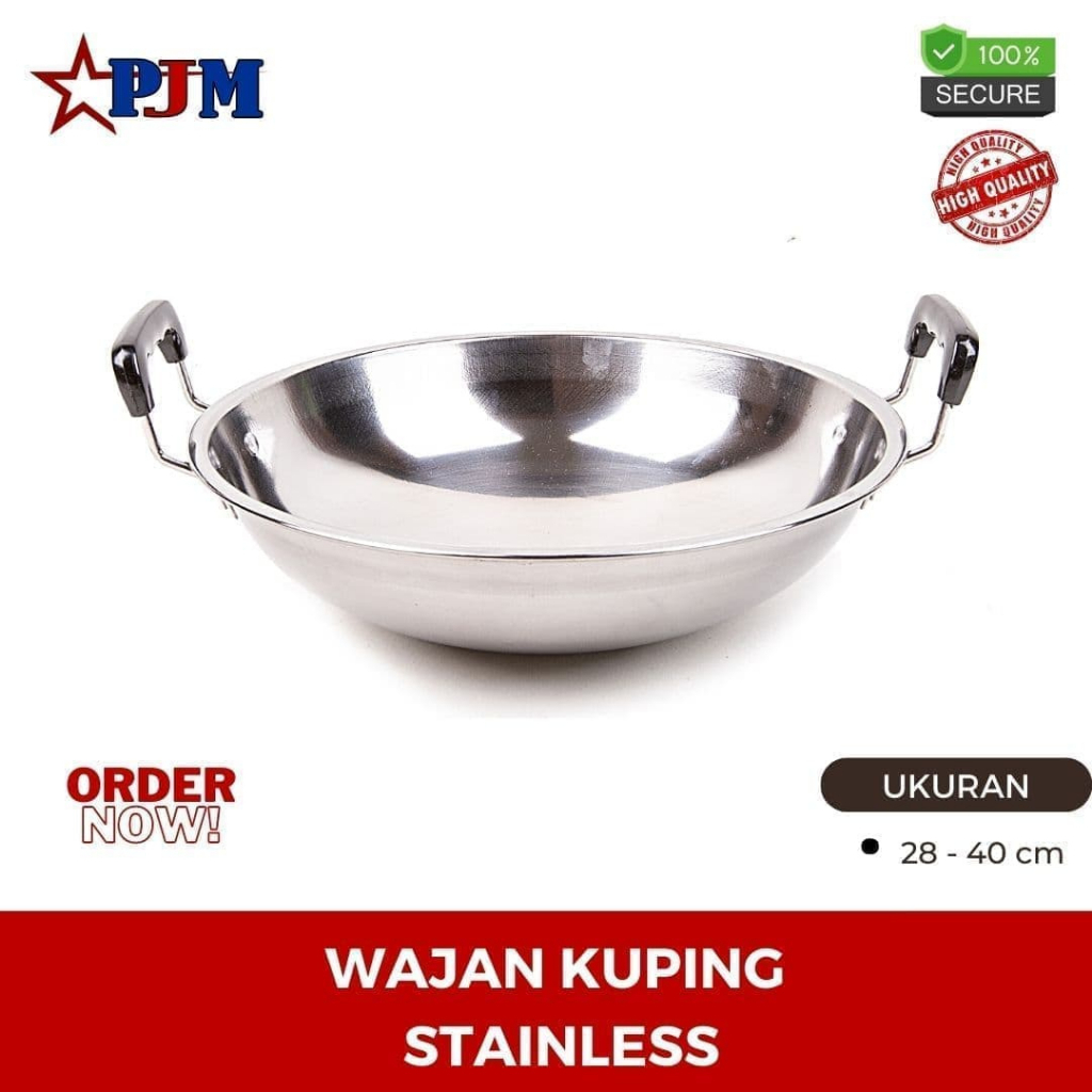Wajan Stainless Tebal 7 Ukuran Wajan Stainless Steel/WAJAN MURAH