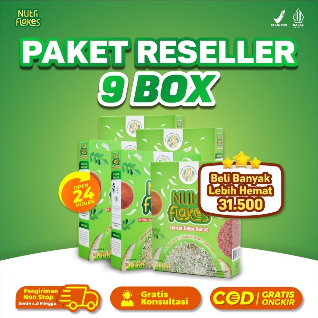

Nutriflakes 9 Box Sereal Umbi Garut Solusi Atasi Asam Lambung Magh Gerd Suplemen Makanan Diet / Nutriflex Asam Lambung