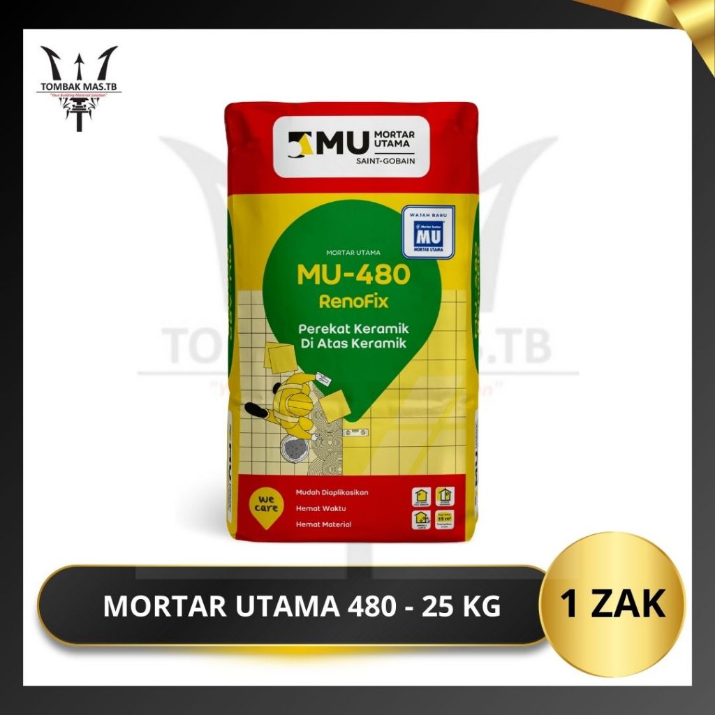 Semen Mortar Utama MU480 - 25Kg Perekat Bata Ringan