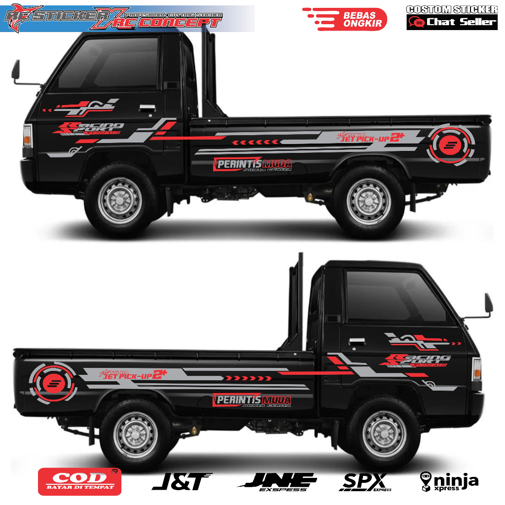 Terbaru cutting stiker mobil pick up mitsubishi L300 pick up  terbaru