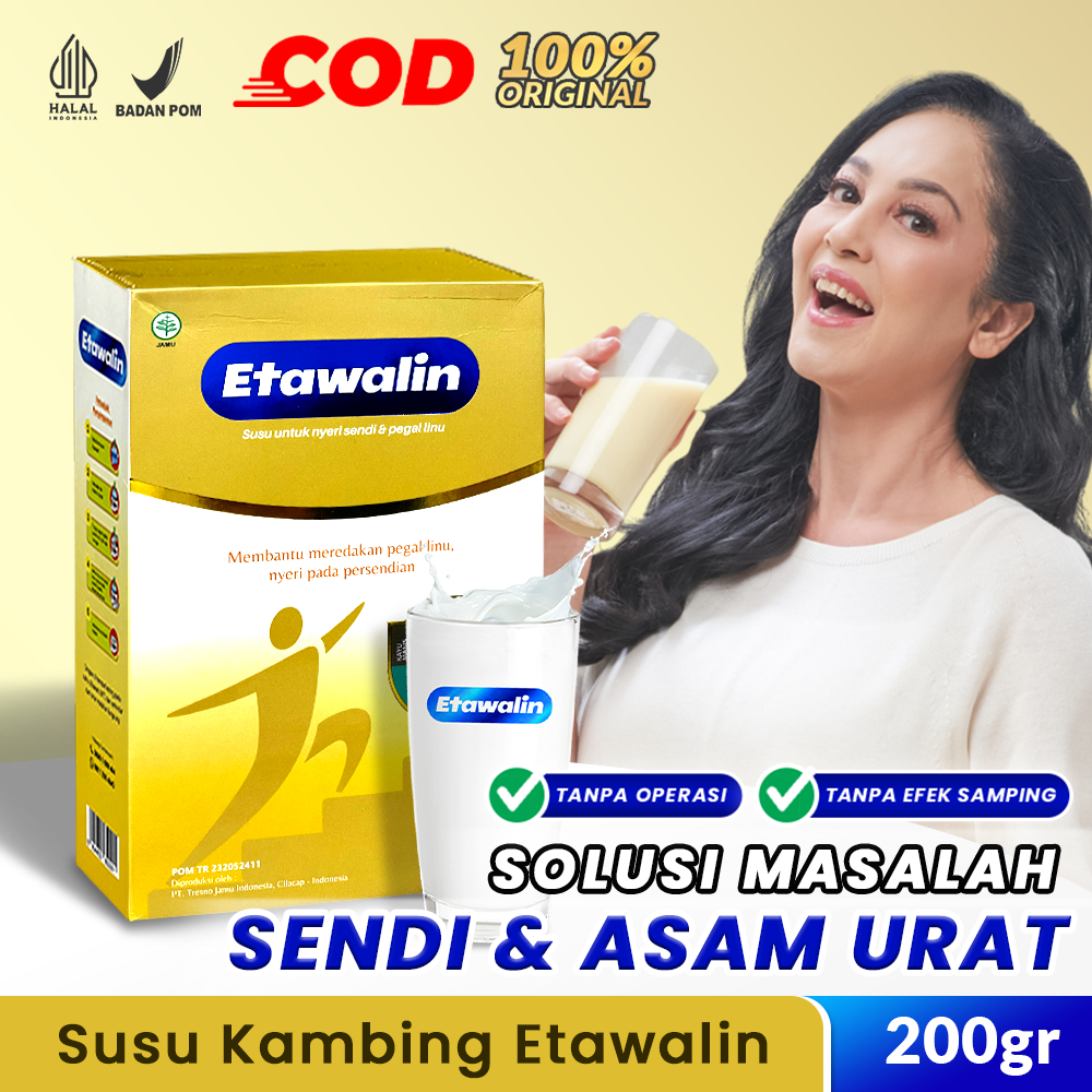 

ETAWALIN Original Susu Kambing Etawa Herbal Cegah Syaraf Kejepit Tulang Rematik Asam Urat Kolesterol