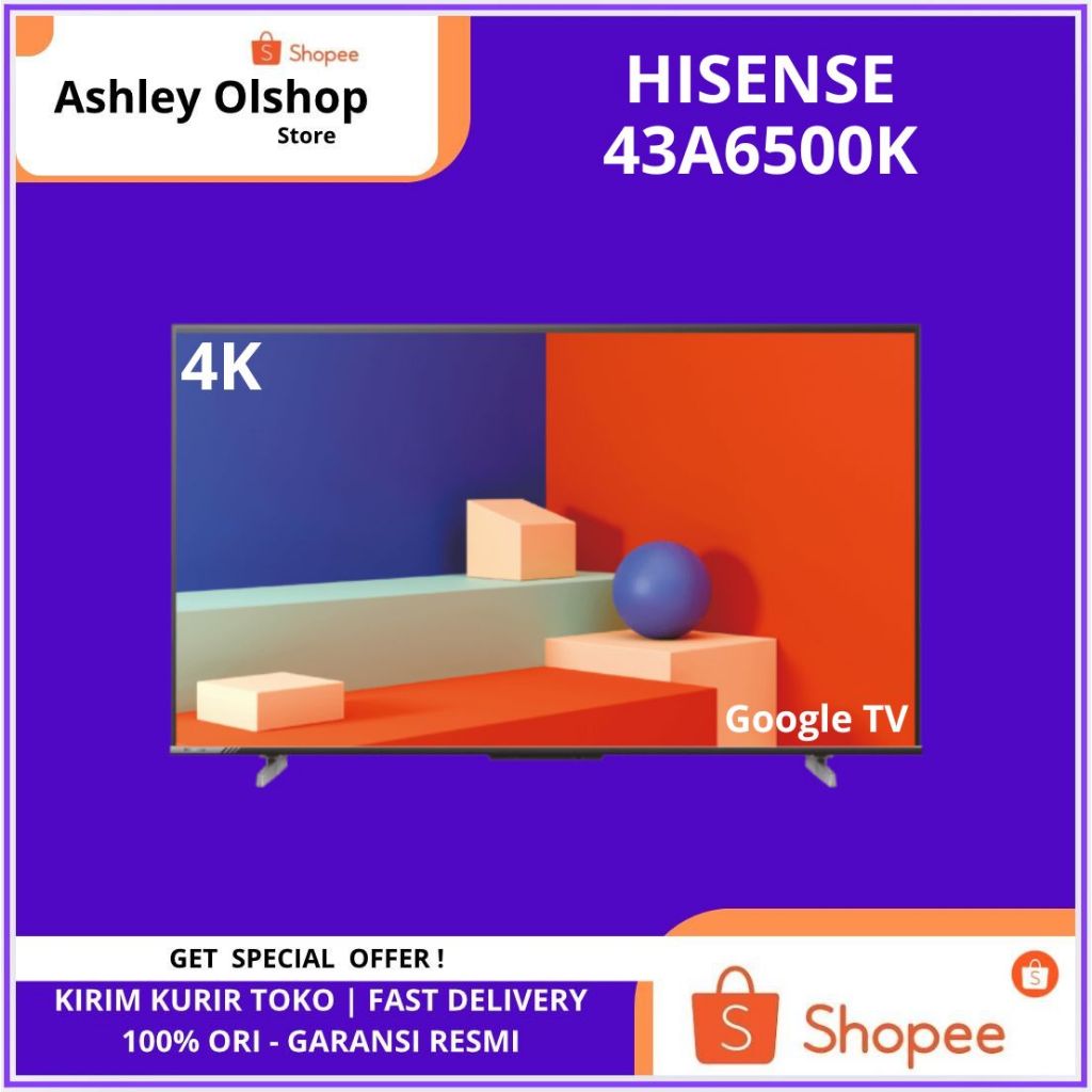 TV Hisense 43 Inch Google TV Hisense 43A6500K 4K 43 Hisense 43A6500