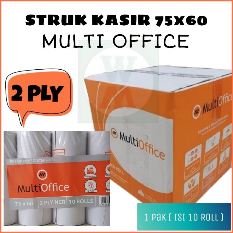 

Kertas struk 75×60 2ply Multi Office