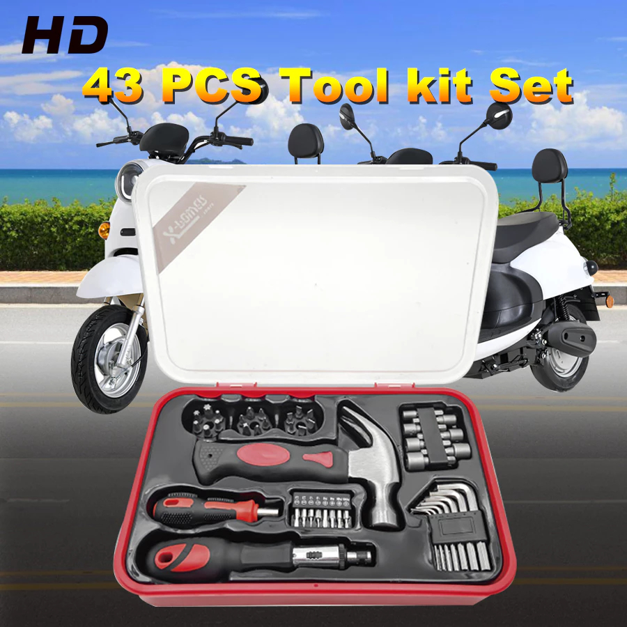 Kunci Shock 43 Pcs Set Tekiro Full Lengkap Socket Tool Kit Set Kunci Perbaikan Mobil Serbaguna